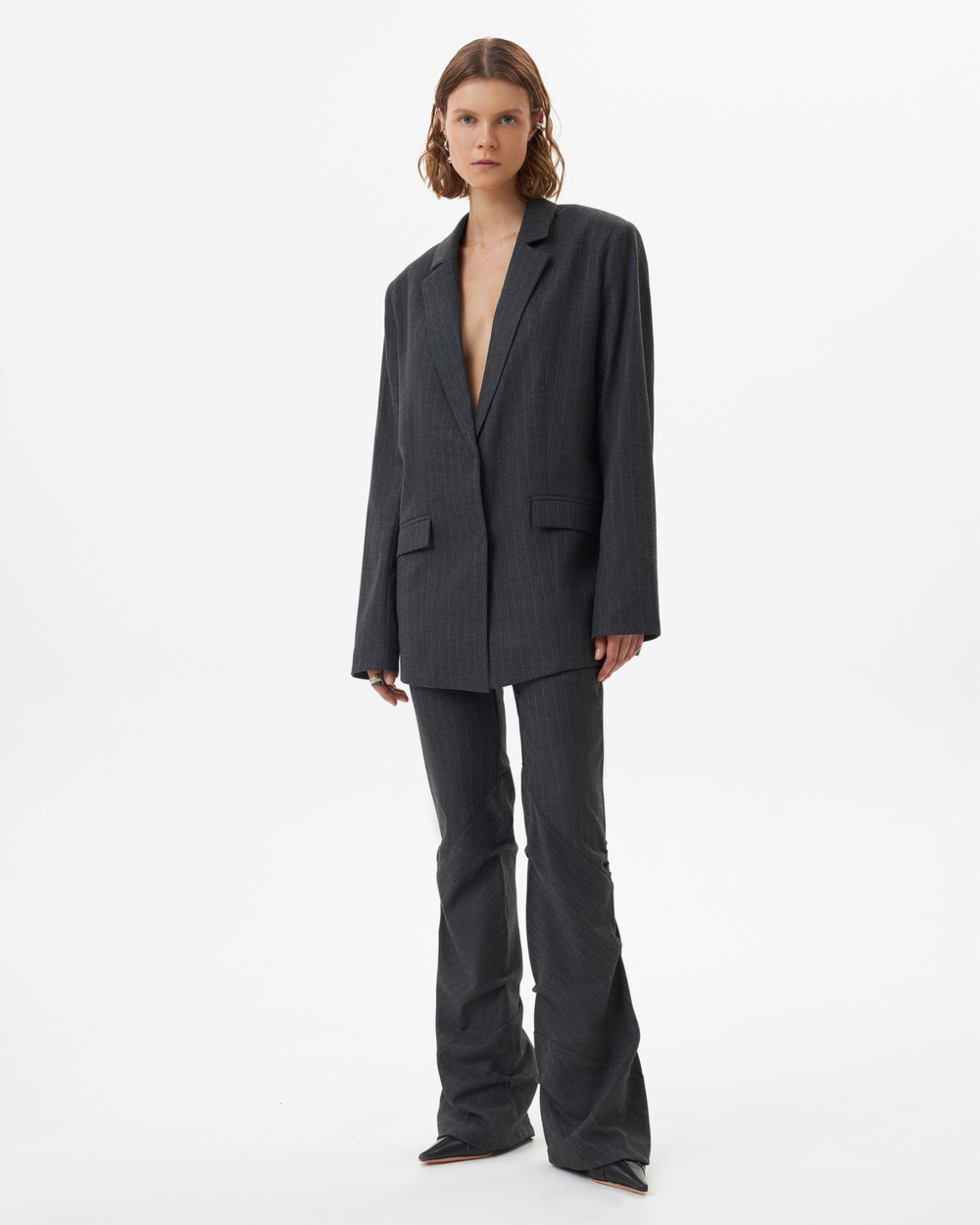 OVERSIZED STRIPPED BLAZER