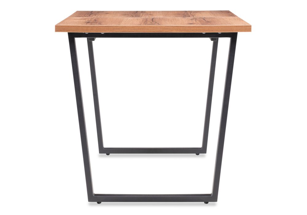 Стол раскладной Лота Лофт 140(180)х80х74 25 мм дуб делано темный / матовый черный