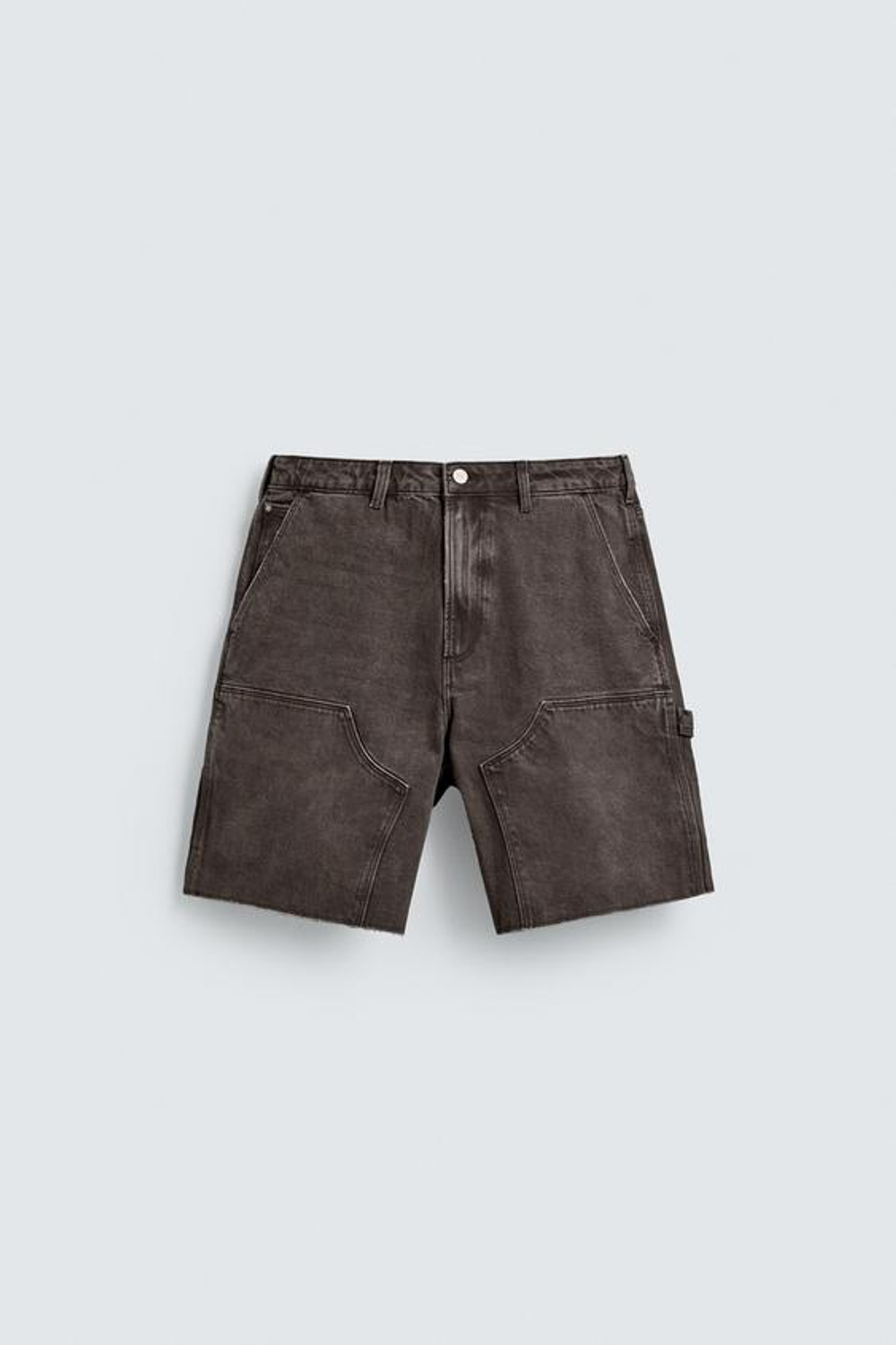 ZARA ШОРТЫ КАРГО С КАРМАНОМ, КОРИЧНЕВЫЙ