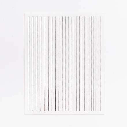 1387 Наклейки полосочки серебро