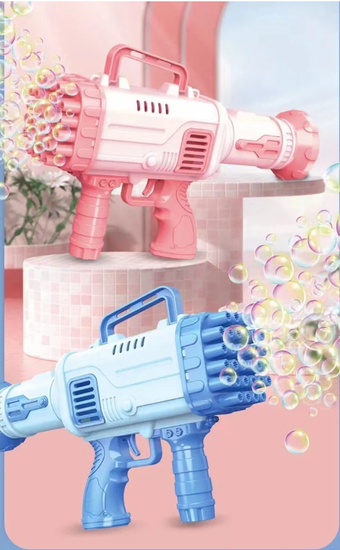 Пулемет-генератор Базука для создания мыльных пузырей синий/розовый в ассорт.