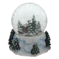 GAEM Фигурка декор в стекл шаре "Домик" (муз с ключ), D 10 см, L12 W12 H14,5 см, 2в.