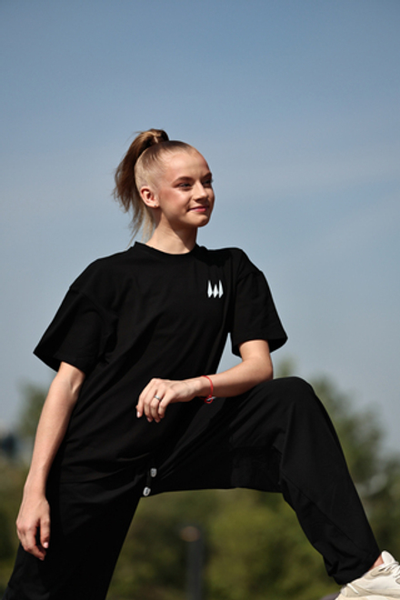 Футболка оверсайз с принтом для девочки