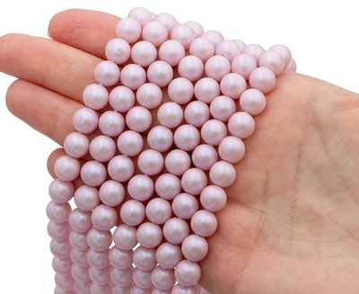 м8-роз Жемчуг "Майорка" розовый 8мм, 38см