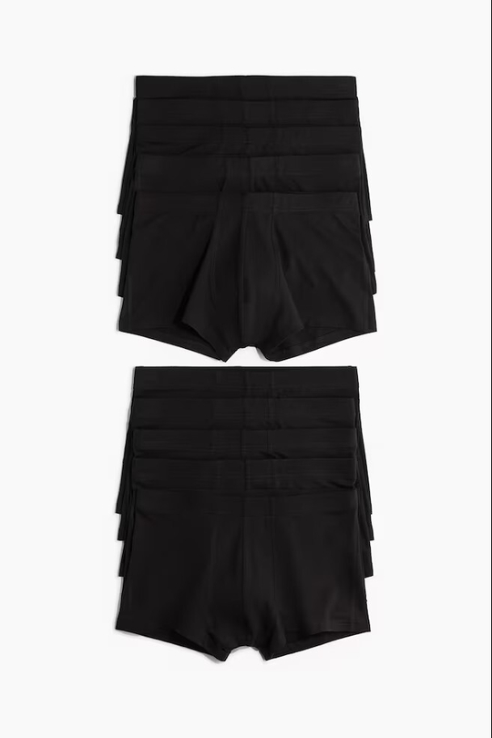H&M Набор трусов-боксеры из хлопка (10 штук), черный
