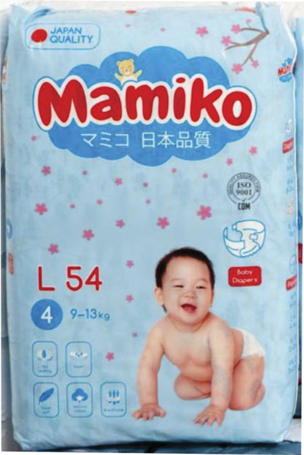 Подгузники Mamiko L (9-13 кг) 54 шт