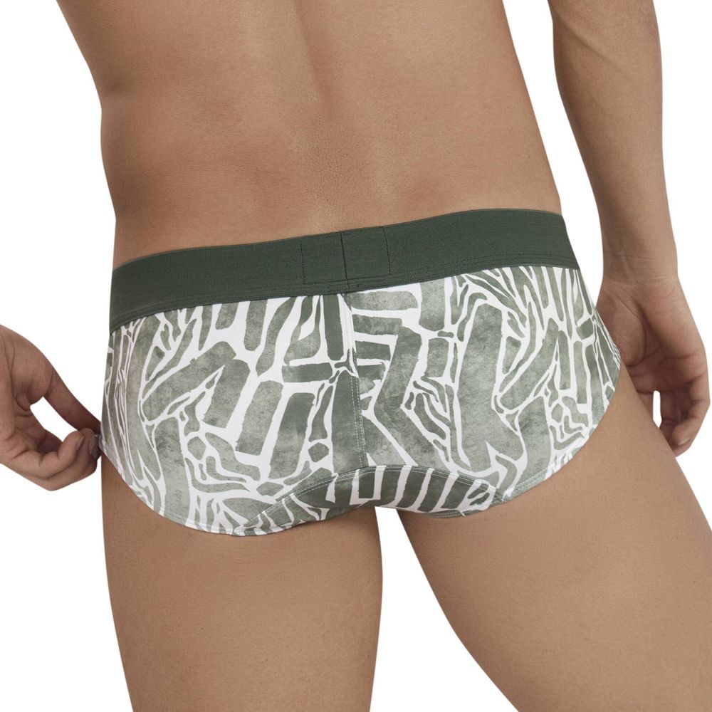 Мужские трусы брифы с принтом цвета хаки Clever INNER CLASSIC BRIEF 113010