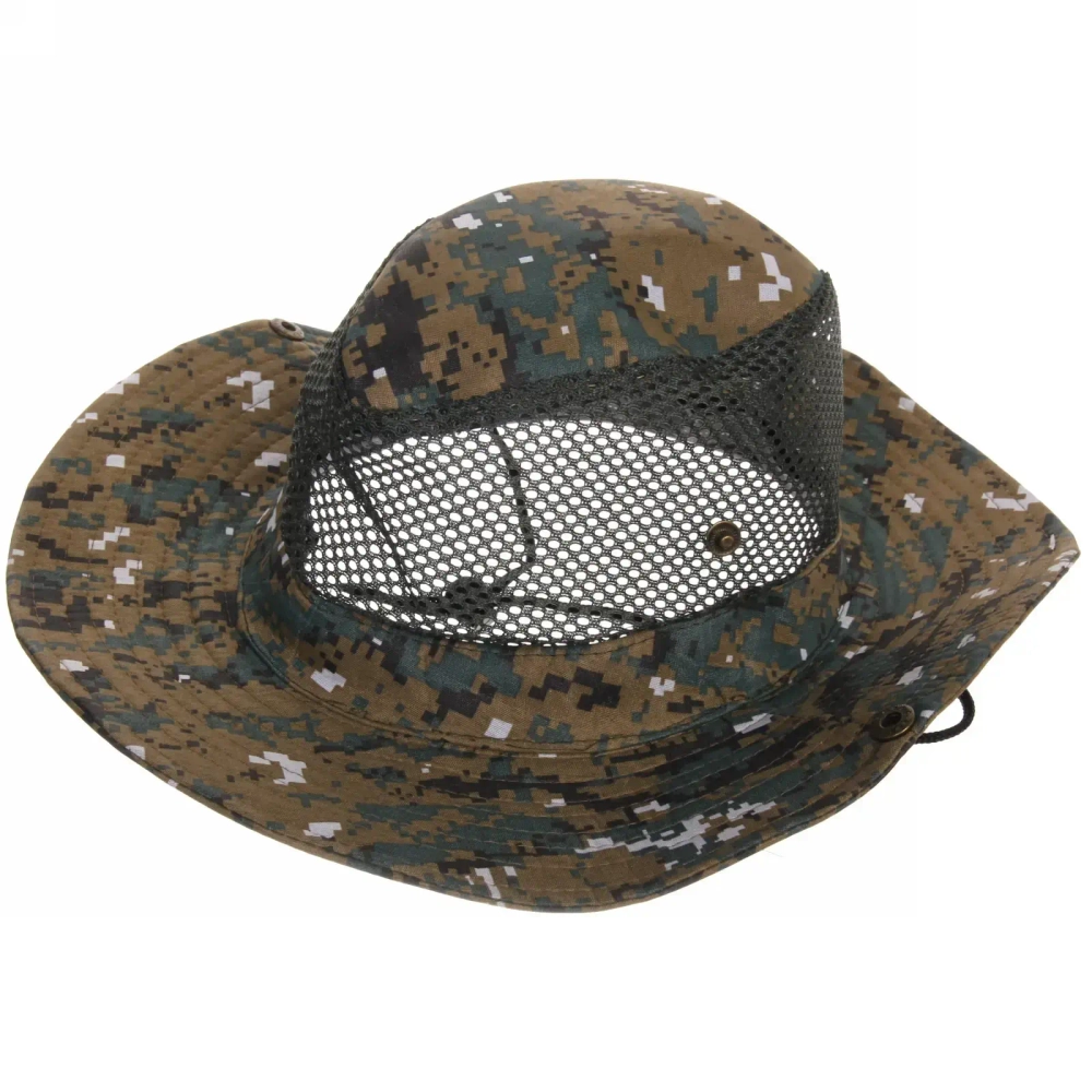 Шляпа мужская с клепками и сеткой «Tourist», микс 5 цвтов, 58р, ширина полей 7,5см