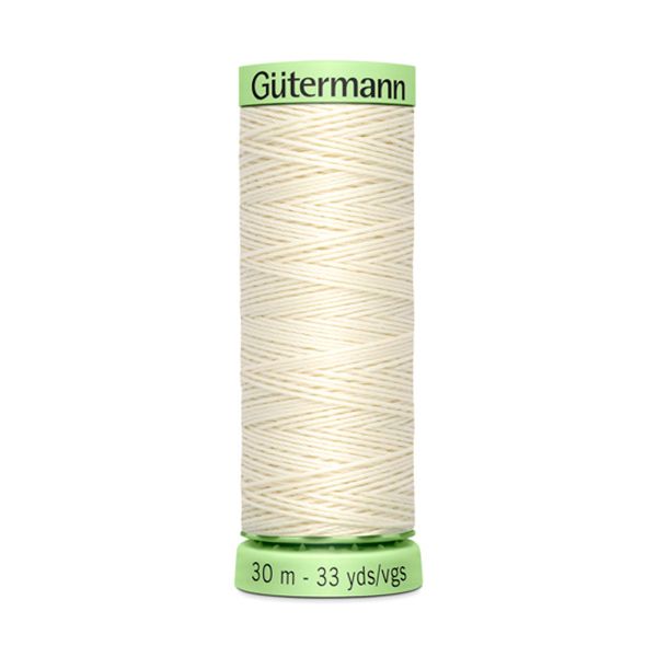 Нитки отделочные Gutermann Top Stitch 30 (30 метров), 5 кат. | _001 молочный (сумрачно-белый)