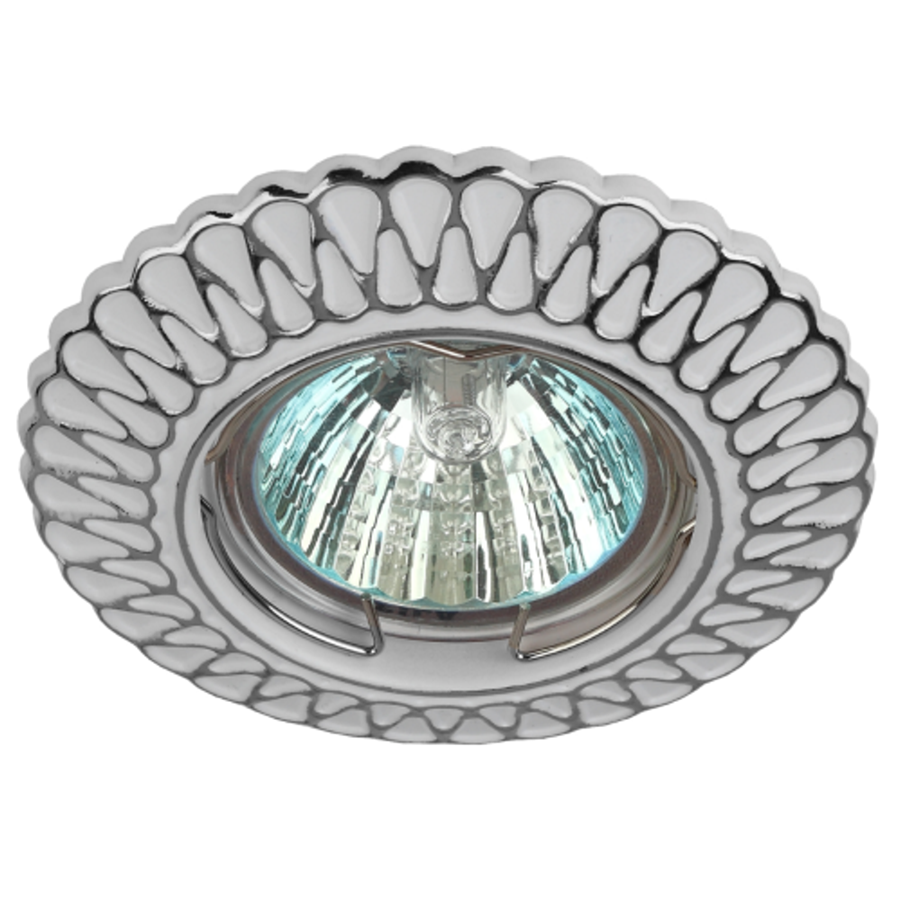 ST4 CH/WH /1 Светильник ЭРА штампованный MR16,12V/220V, 50W белый/хром