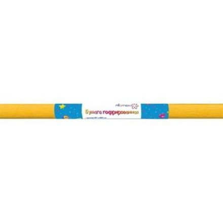 Бумага подел. 50*250 32 г/м рулон   креп жёлтая