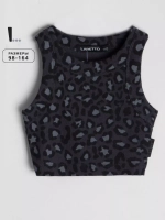 Летний кроп топ трикотажный детский