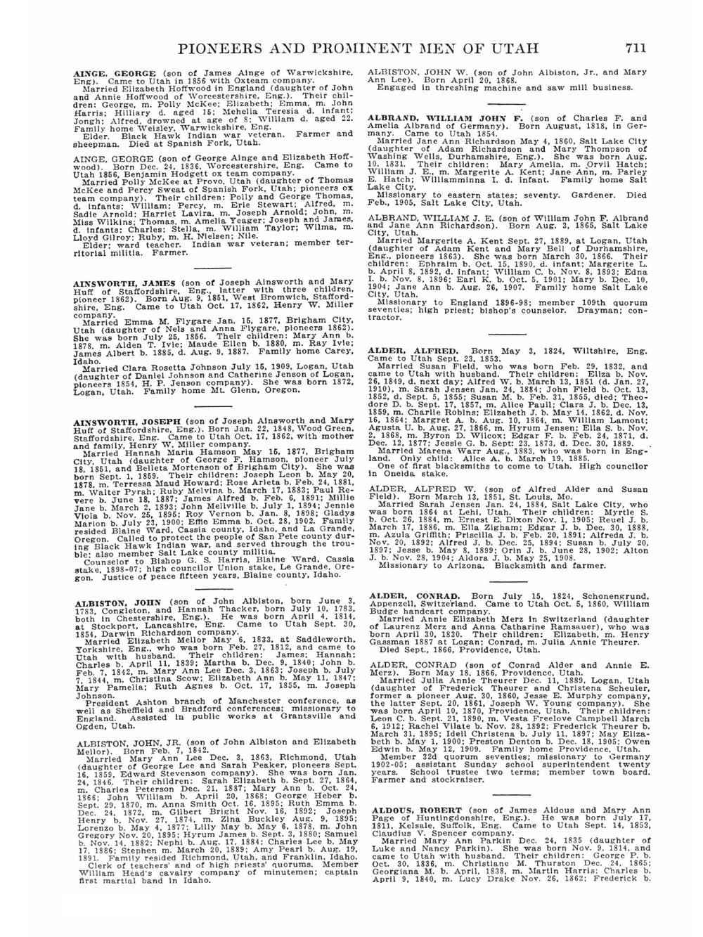 Pioneers and prominent men of Utah. Volume 2. Genealogies and biographies | Frank Esshom