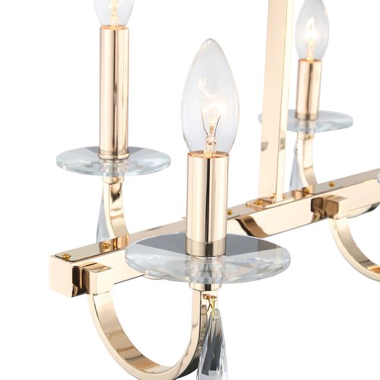 SL1405.223.08 Люстра подвесная ST-Luce Латунь/Латунь, Прозрачный E14 8*40W ELEGANCE