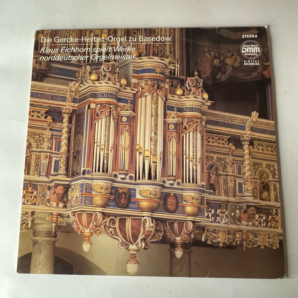 Винтажная виниловая пластинка LP Klaus Eichhorn, Die Gercke Herbst Orgel Zu Basedow Органная Музыка (ГДР 1978)