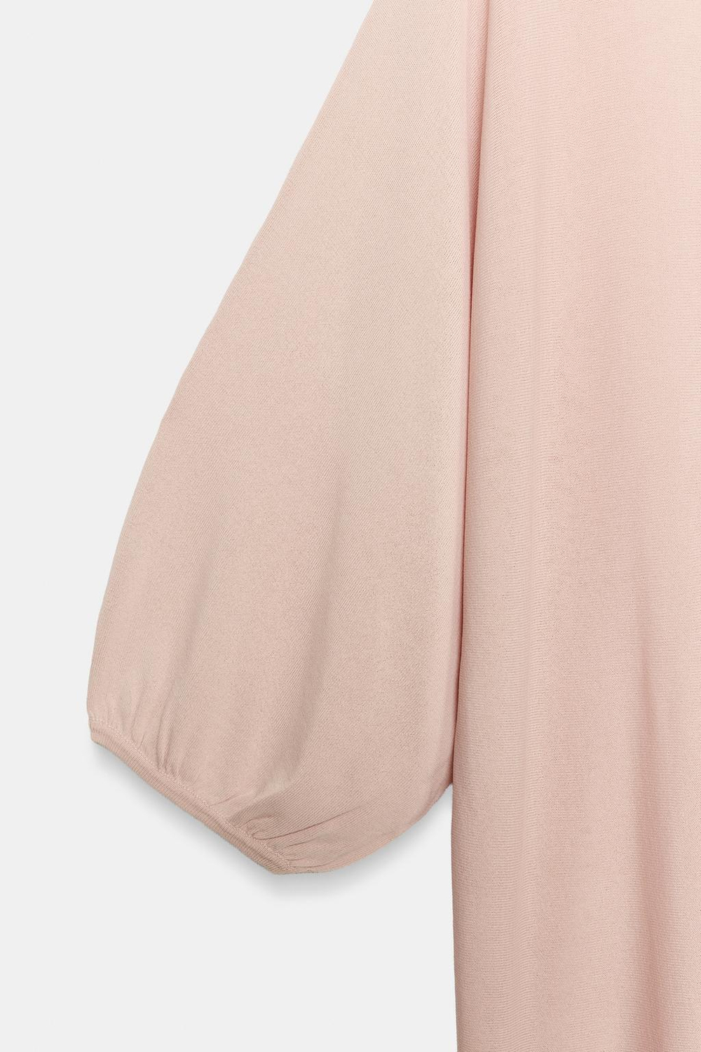 ZARA ТРИКОТАЖНЫЙ ТОП ОВЕРСАЙЗ, ТЕЛЕСНО-РОЗОВЫЙ