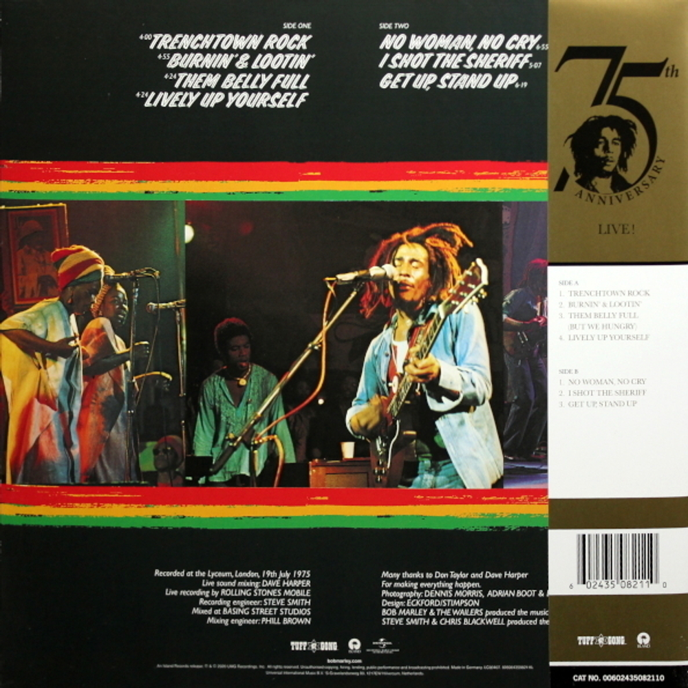 Bob Marley And The Wailers / Live! (LP)