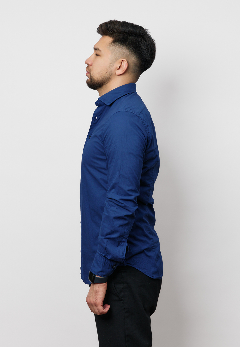 Рубашка мужская CASUAL DARK BLUE