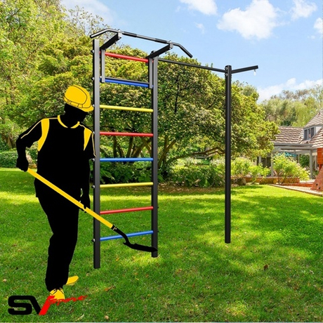 Монтаж уличной шведской стенки Sv Sport (3 вертикальных столба)