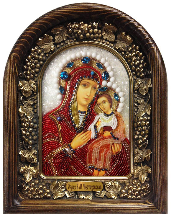 Икона Пресвятая Богородица Честоховская бисер