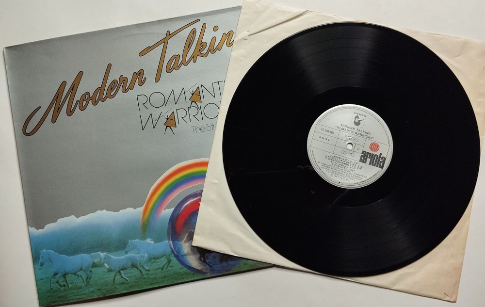 Винтажная виниловая пластинка LP Modern Talking Romantic Warriors The 5th Album (Spain 1987)