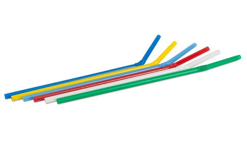 Трубочки для коктейлей с изгибом Цветные (5*21мм), 250шт/упак. 48упак/кор