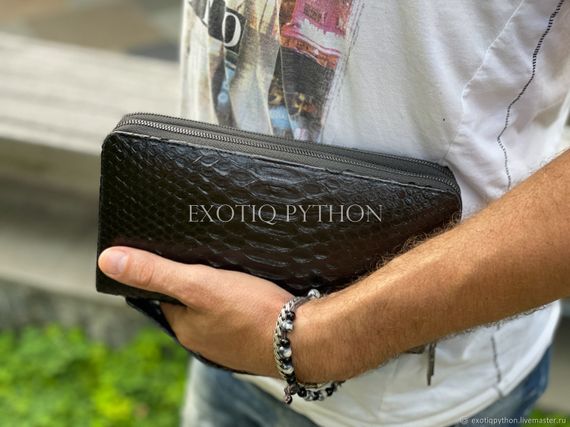 Мужская борсетка из кожи питона WA-198