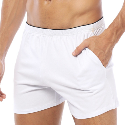 Мужские трусы боксеры с карманами белые ORLVS OR130-1