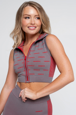 Кроп-топ бесшовный на молнии