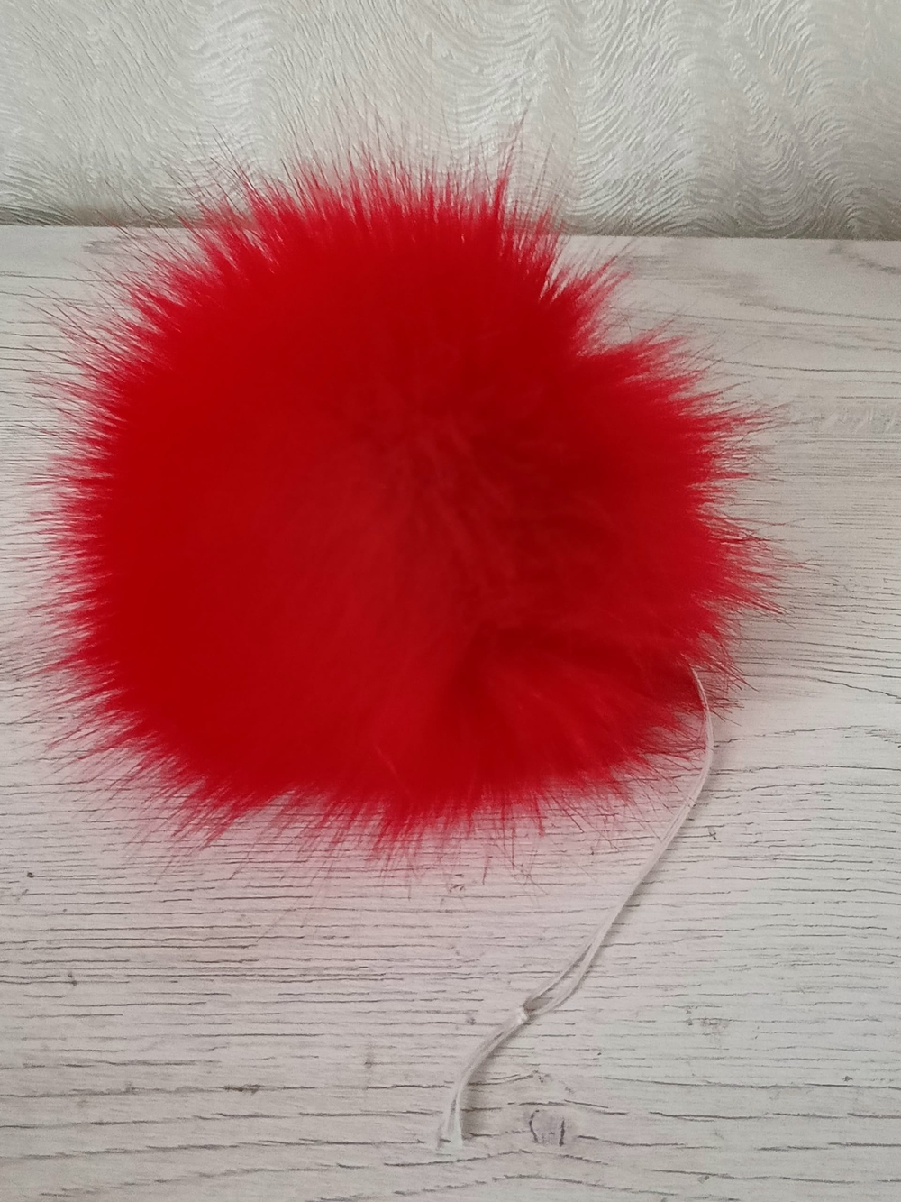 Помпон из искусственного меха, цвет: Ярко красный