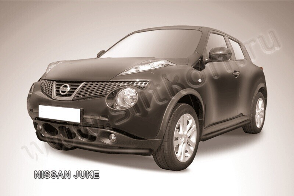 Защита переднего бампера Nissan Juke (2010-2014) d57 черная