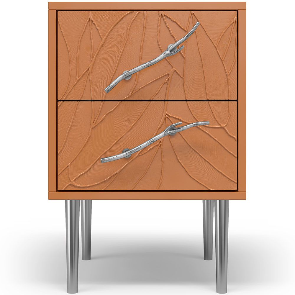 Тумба Арт Колор leaves Стайл Сильвер Томленый оранжевый