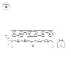 Экран линзованный SL-LINE-W20-30deg-540 (Arlight, Пластик) 041791