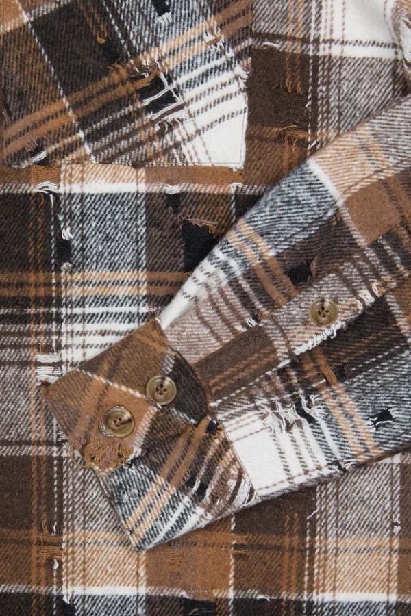 Рубашка Фланелевая коричневая - фото 5