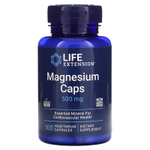 Life Extension, Магний в капсулах, 500 мг, 100 вегетарианских капсул