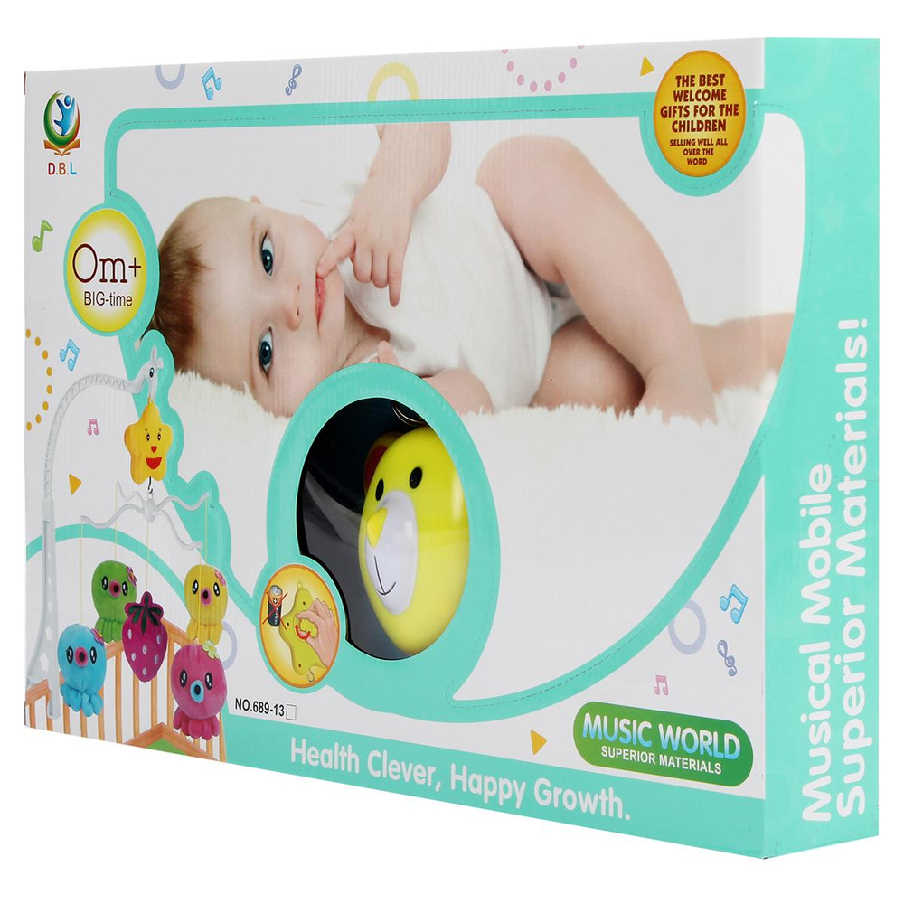 Карусель музыкальная для новорожденных, коробка 689-12