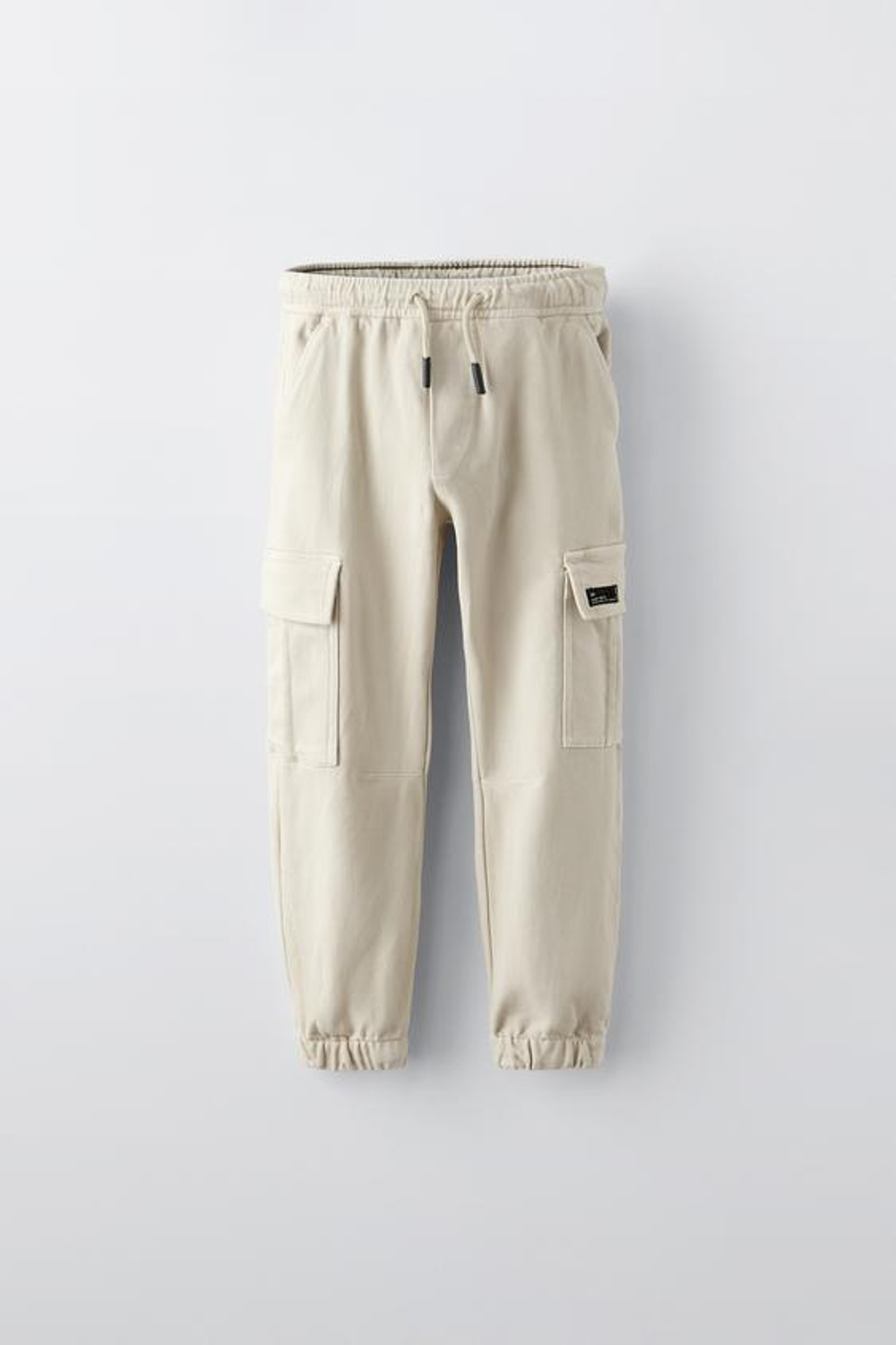 ZARA БРЮКИ КАРГО SOFT, ЭКРЮ