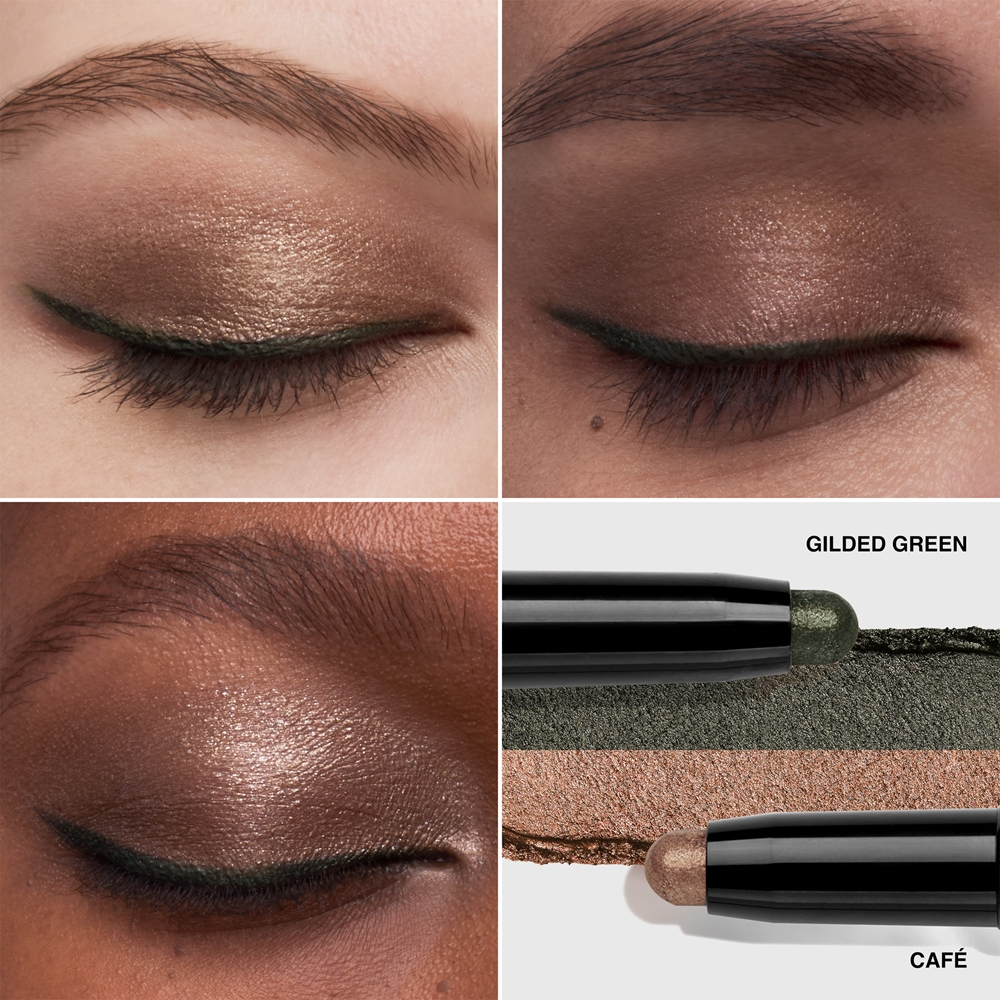 Bobbi Brown Long-Wear Cream Shadow Stick Duo - Тушь для ресниц в карандаше двойная оттенок Café / Gilded Green, 1 g