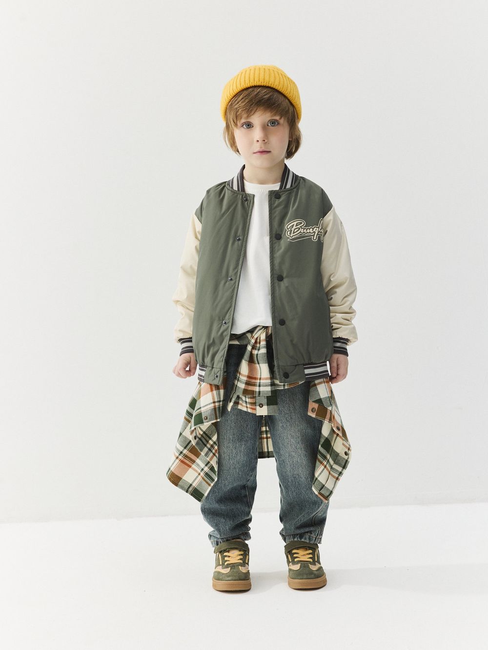 Бомбер с утеплителем "Папоротник"