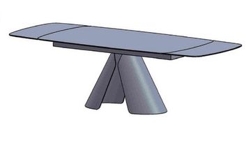 Стол CALDERON 180 TL-137 матовый, испанская керамика / брашированный каркас, цвет медный