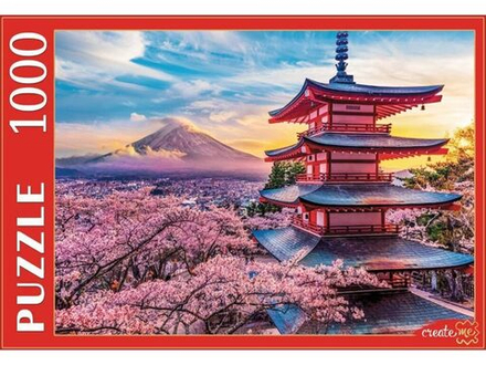 Пазлы 1000 элементов 685*480мм. "Япония. Закат над горой Фудзи"