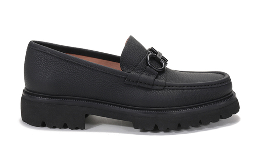 FERRAGAMO GANCINI Loafers Men"s Black