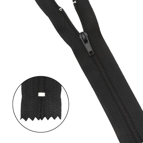 Молния брючная черная, Т4 20см