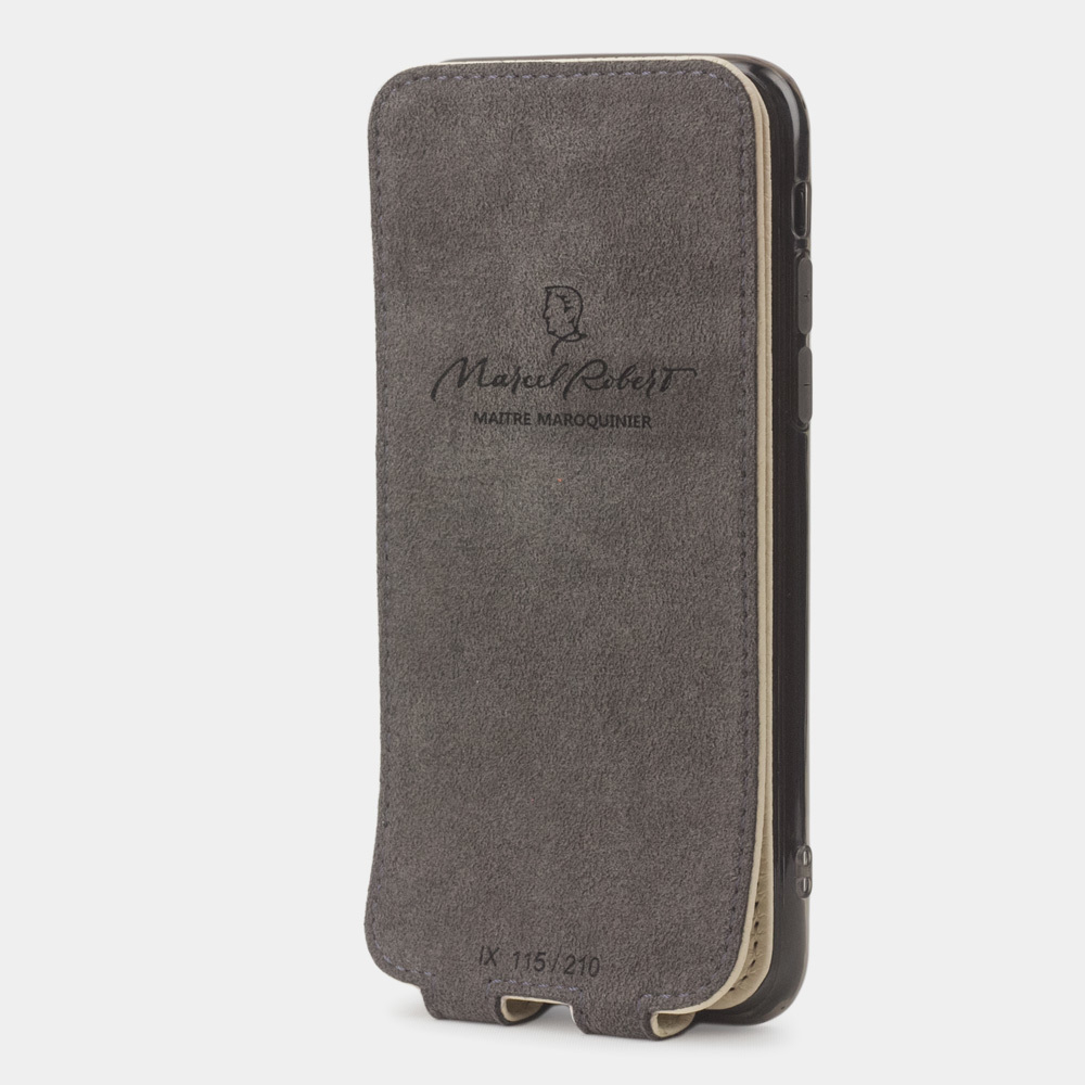 Чехол для iPhone X/XS из натуральной кожи теленка, молочного цвета