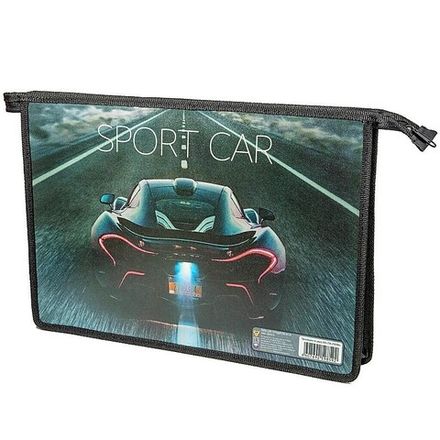 Папка для тетрадей 1 отделение А4 на молнии Пчёлка ТПК, рисунок на пластике Супер скорость