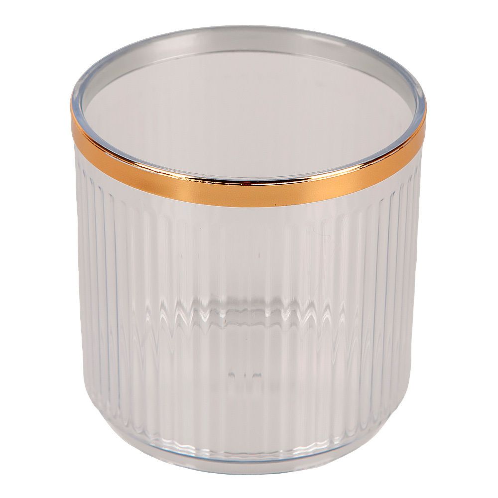 Банка для сыпучих продуктов с ложкой (белая) h=8,8см,v=400мл (акрил,нержавеющая сталь) (индивидуаль