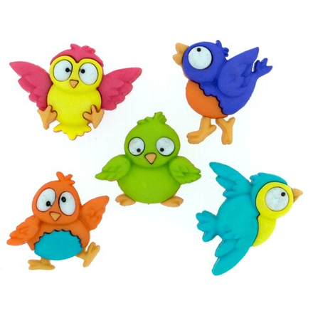 ТУБ.23 Пуговицы декоративные "Птичья банда"