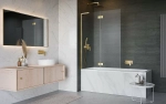 Шторка для ванны Radaway Essenza 8 SL Gold PND II 120 стекло прозрачное/профиль золото