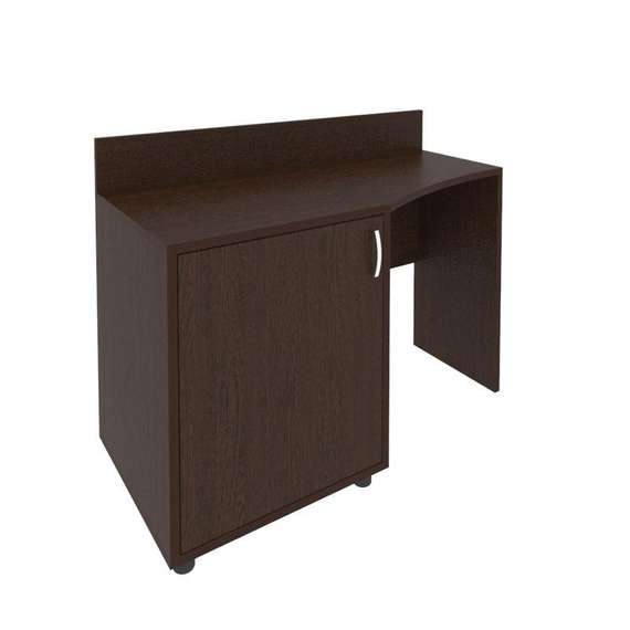 Light Стол (узкий) с тумбой и бортиком С-СТУ-120 (L) Венге Цаво 1200*550/400*750