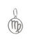 Подвеска Знак зодиака Дева из серебра, вид сбоку